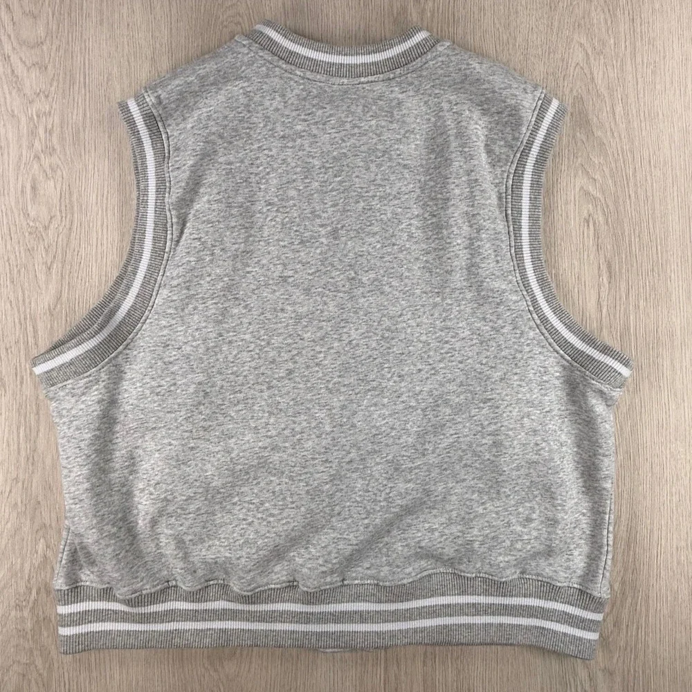 Varsity Snap Front Vest H&M Size M NY Letterman Preppy Y2K Streetwear